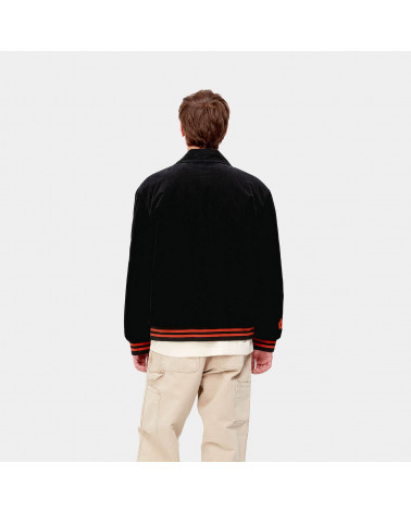Carhartt Wip Letterman Jacket Black/Brick