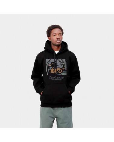 Carhartt Wip Hooded Duck Pond Sweat Black
