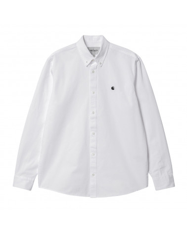Carhartt Wip L/S Madison Shirt White/Black