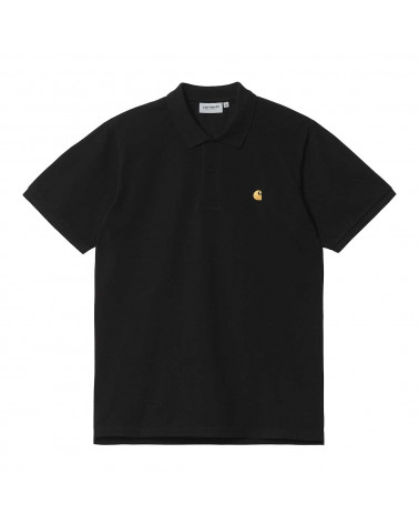 Carhartt Wip S/S Chase Pique Polo Black/Gold