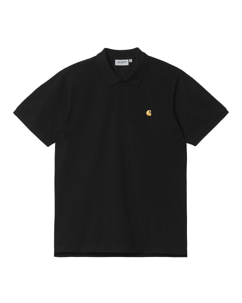 Carhartt Wip S/S Chase Pique Polo Black/Gold