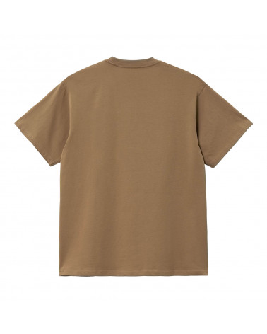 Carhartt Wip Script Embroidery T-Shirt Buffalo/White