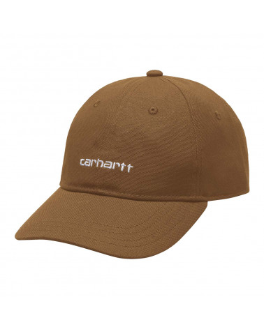 Carhartt Wip Cappello Canvas Script Cap Tamarind/White