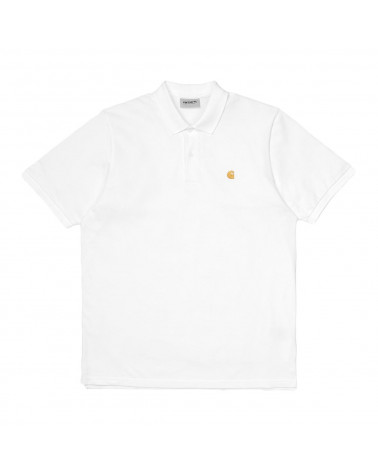 Carhartt Wip S/S Chase Pique Polo White/Gold