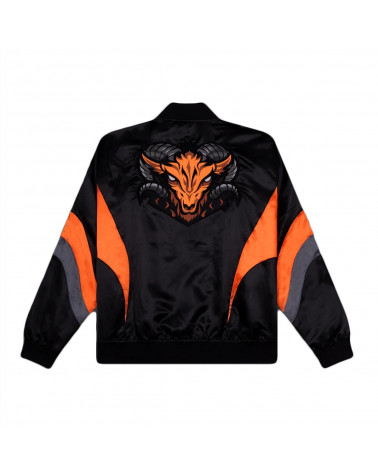 Dolly Noire Billy GOAT Satin Jacket Black/Orange