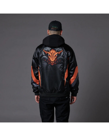 Dolly Noire Billy GOAT Satin Jacket Black/Orange