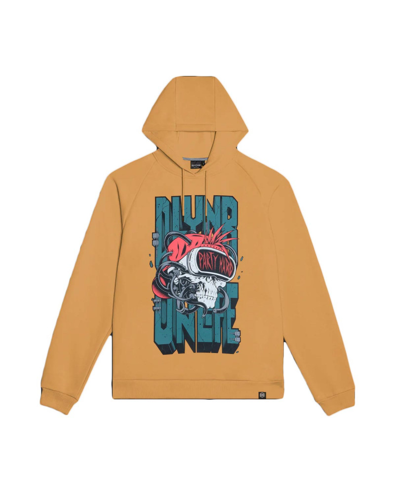 Dolly Noire Party Hard Skull Hoodie Beige