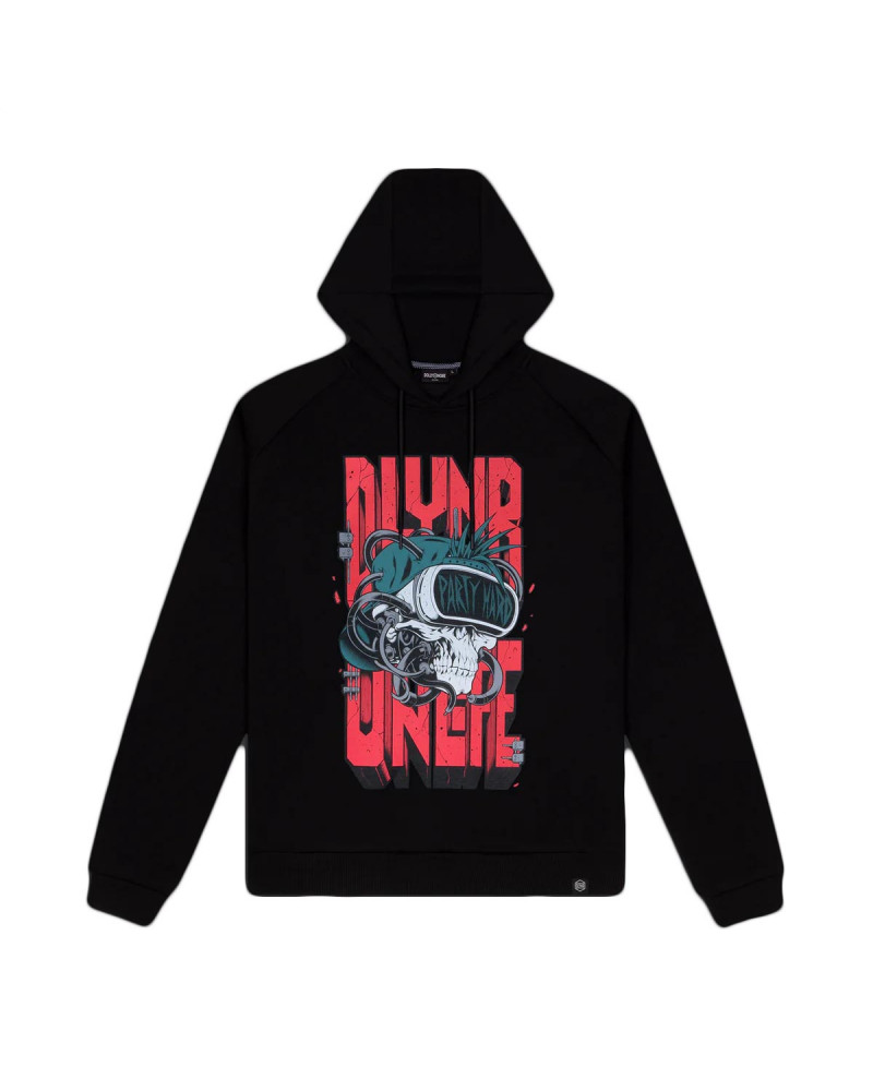 Dolly Noire Party Hard Skull Hoodie Black