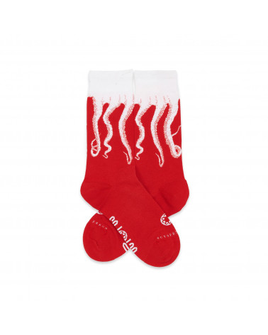 Octopus Original Socks White Red