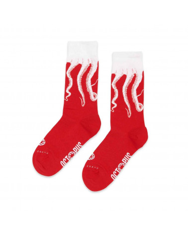 Octopus Original Socks White Red
