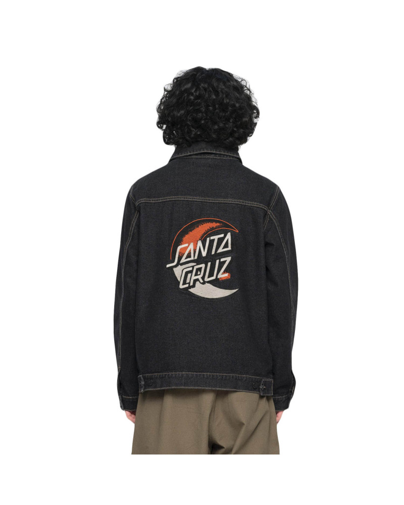 Santa Cruz Dark Moon Dot Jacket Black Denim