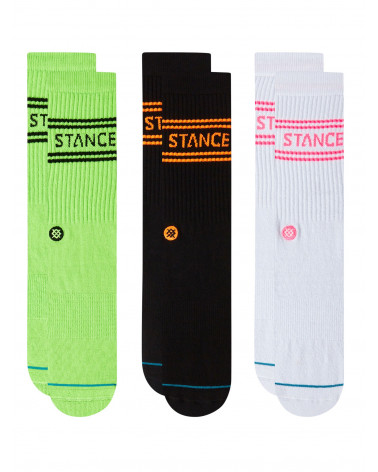Stance Basic Crew Socks 3 Pack Volt