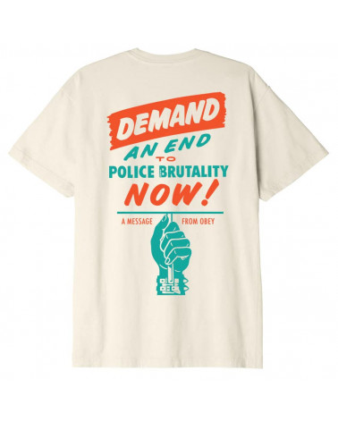 Obey End Police Brutality T-Shirt Cream