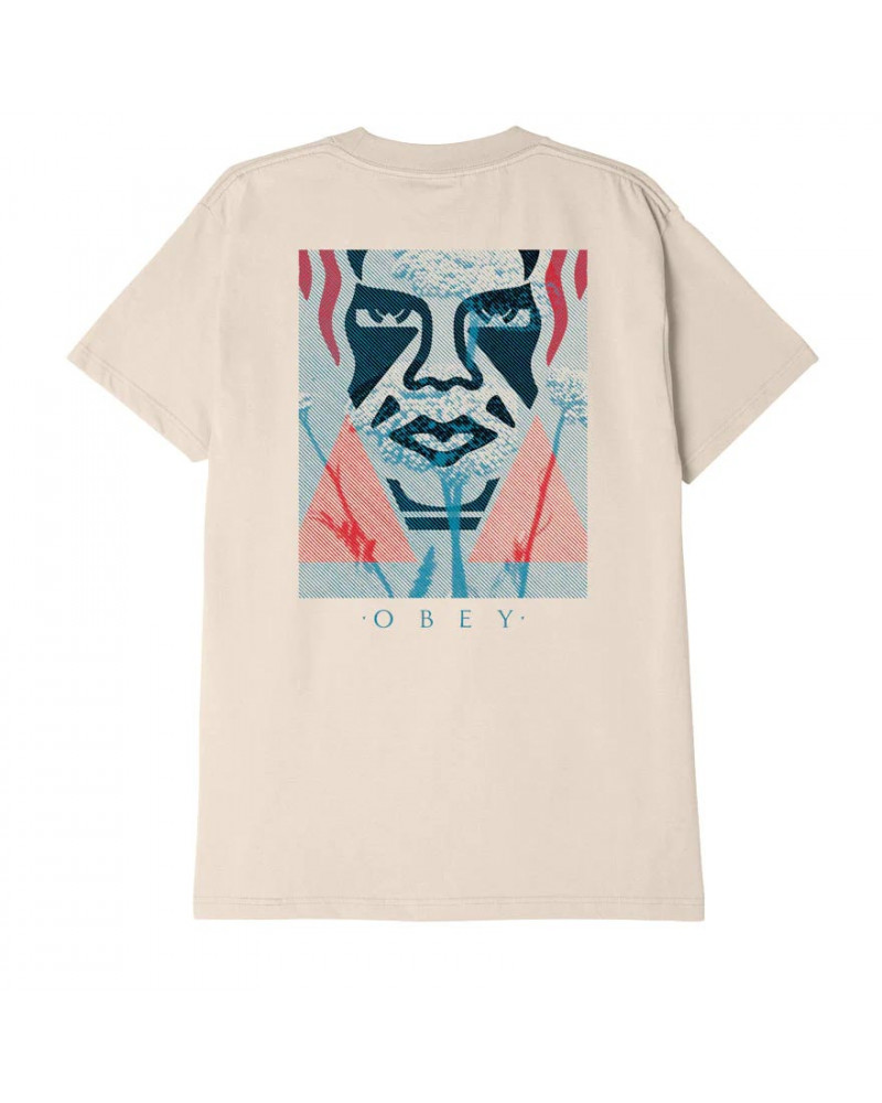 Obey Deco Icon Face T-Shirt Cream