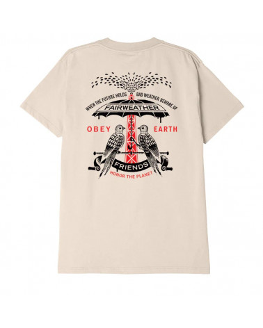 Obey Fairweather Friends T-Shirt Cream