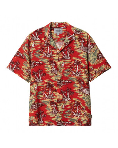Carhartt Wip Bayou Shirt Bayou Print,Red Sunset