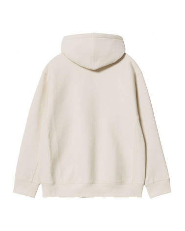 Carhartt Wip Felpa Hooded American Script Sweat Natural