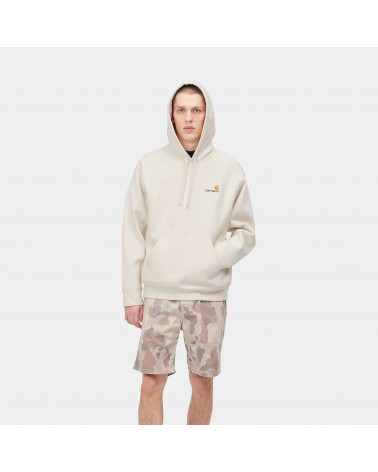 Carhartt Wip Felpa Hooded American Script Sweat Natural