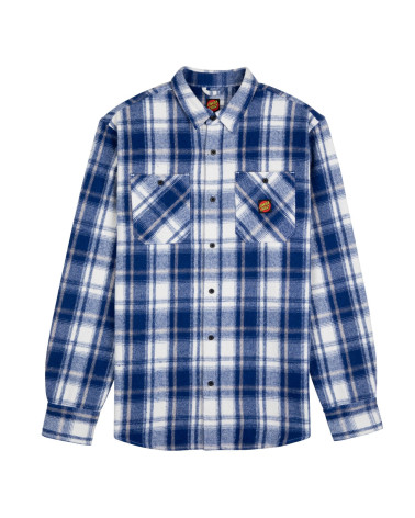 Santa Cruz Apex L/S Shirt Blue Check