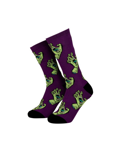 Santa Cruz Multi Hand Socks (2 Pack) Purple & Green