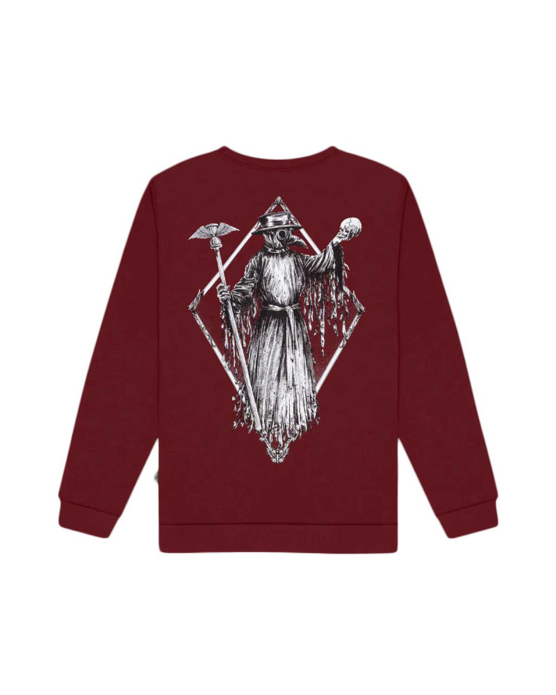 Dolly Noire Black Plague Crewneck Bordeaux
