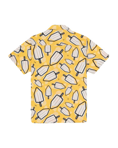 Dolly Noire MAMBO Pattern al Limone Bowling Shirt