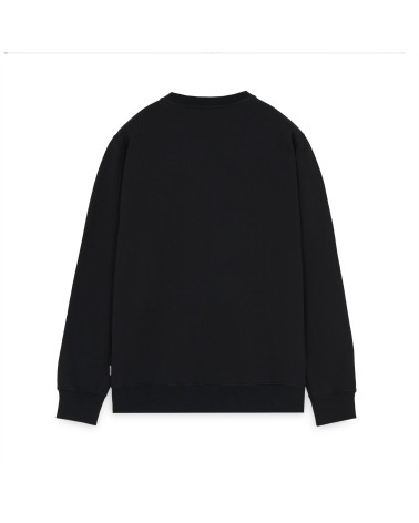 Propaganda Logo Embroidery Crewneck Black