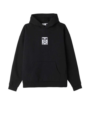 Obey Icon Extra Heavy Poolover Hood II Black