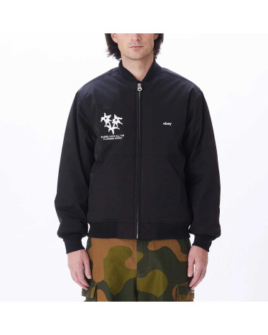 Obey Turnpike Bomber Jacket Black