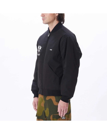 Obey Turnpike Bomber Jacket Black