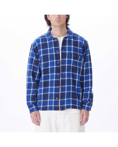 Obey Bigwig Plaid Woven Surf Blue Multi