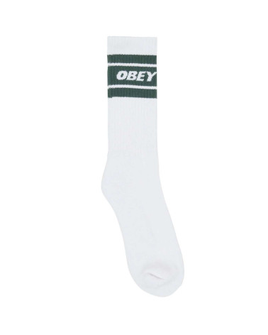 Obey Calze Cooper II Socks White/Dark Cedar