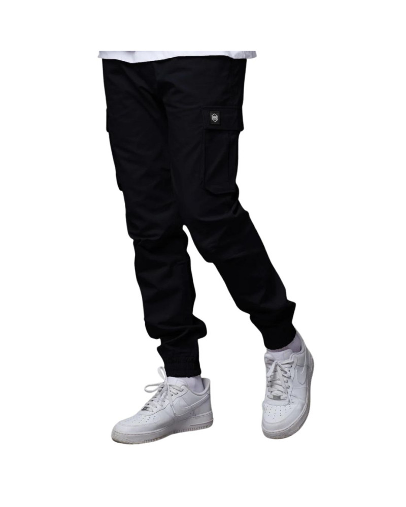 Dolly Noire Cotton Ripstop Easy Cargo Pants Black