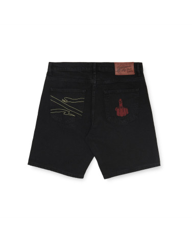 Propaganda Baseball Denim Shorts Black