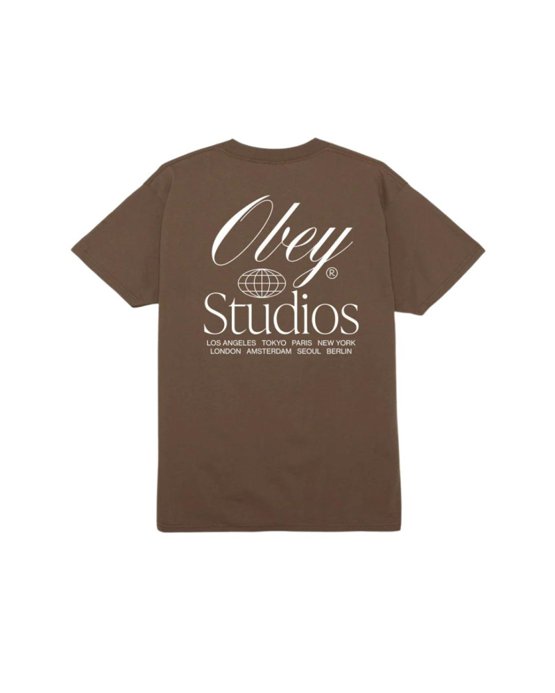 Obey Studios Worldwide Classic T-Shirt Silt