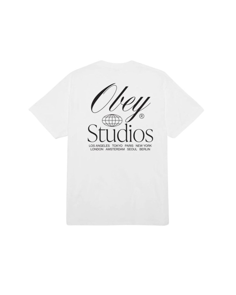 Obey Studios Worldwide Classic T-Shirt White