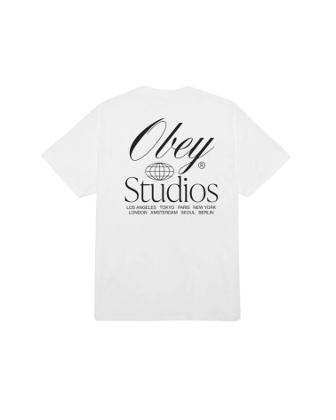 Obey Studios Worldwide Classic T-Shirt White