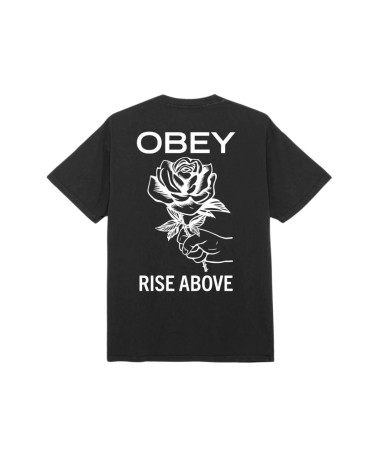 Obey Rise Above Rose Pigment T-Shirt Pigment Vintage Black