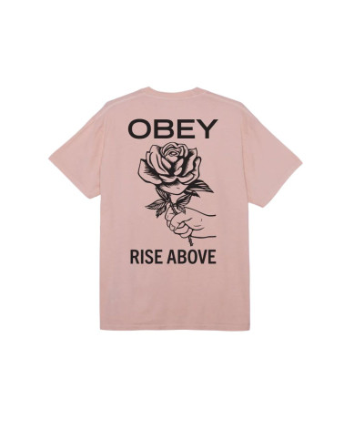 Obey Rise Above Rose Pigment T-Shirt Pigment Peach Parfait