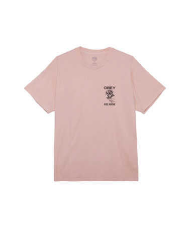 Obey Rise Above Rose Pigment T-Shirt Pigment Peach Parfait