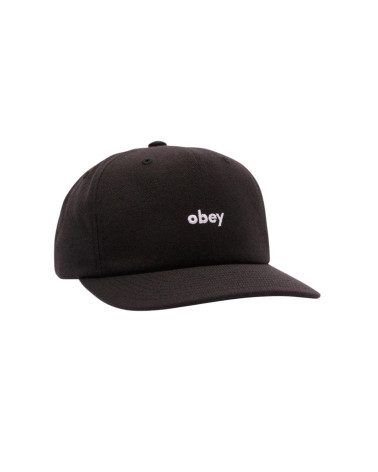 Obey Lowercase 5 Panel Snap Black