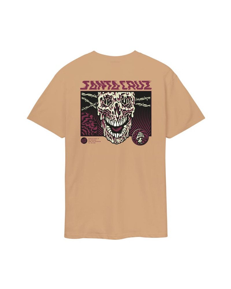 Santa Cuz  Toxic Skull T-Shirt Taupe
