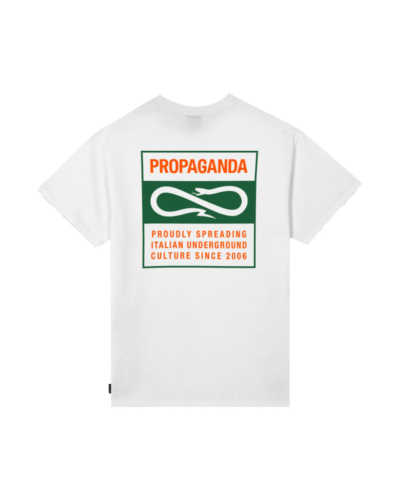 Propaganda Label Bicolor Tee White