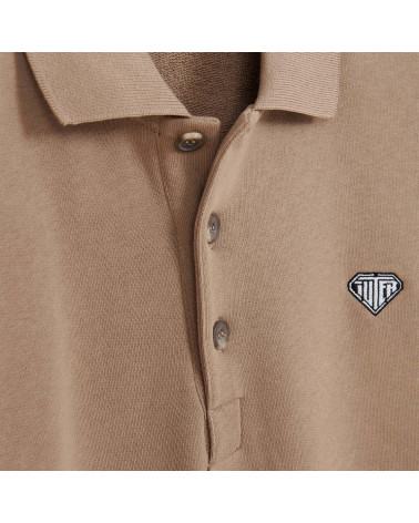 Iuter Heart Logo Polo Sweater Dark Earth