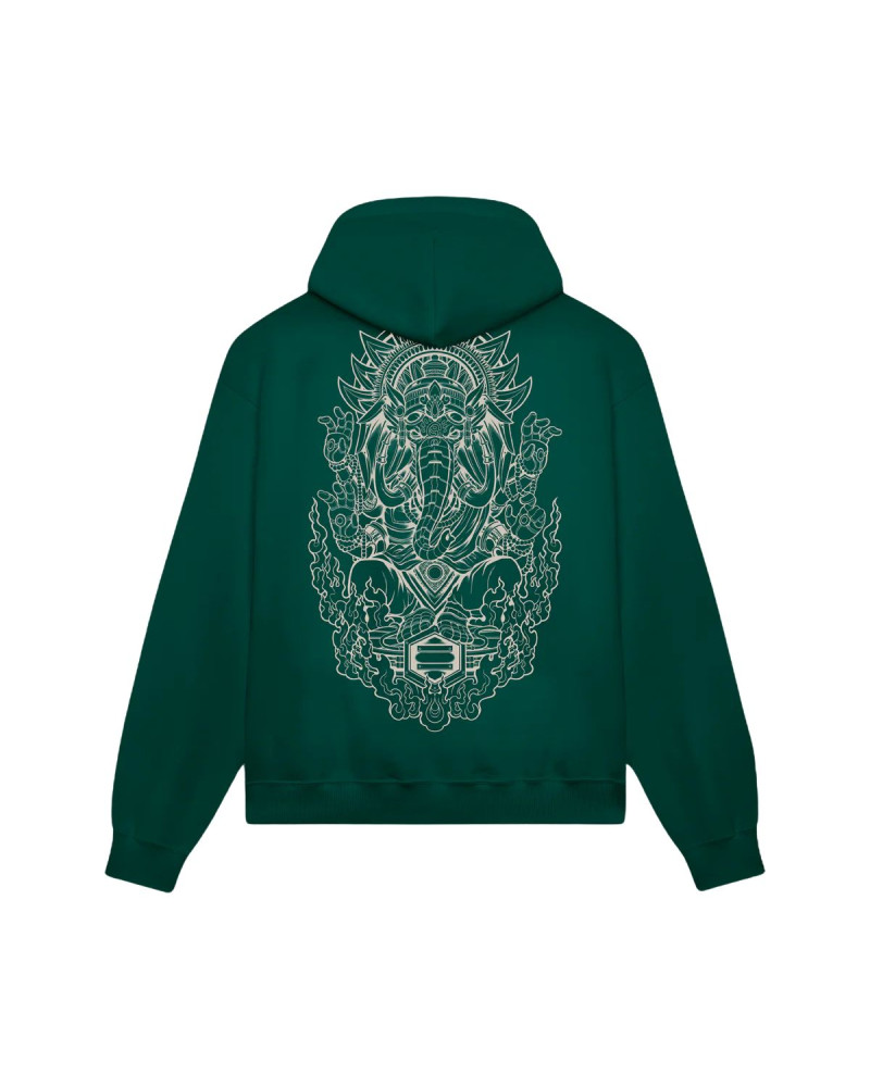 Dolly Noire Ganesha Outline Hoodie Teal