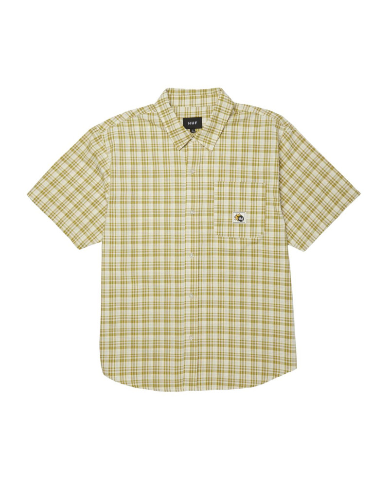 HUF Total Eclipse S/S Plaid Shirt Mustard