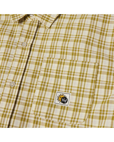 HUF Total Eclipse S/S Plaid Shirt Mustard
