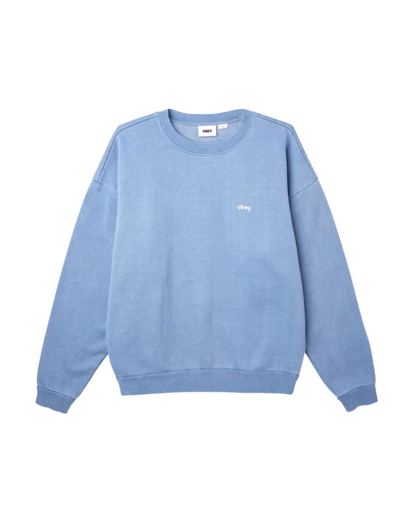Obey Lowercase Pigment Crewneck Coronet Blue