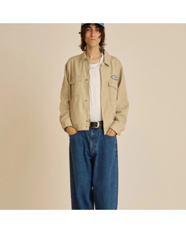 Obey Tilton Work Jacket Silver Grey Faded Wash