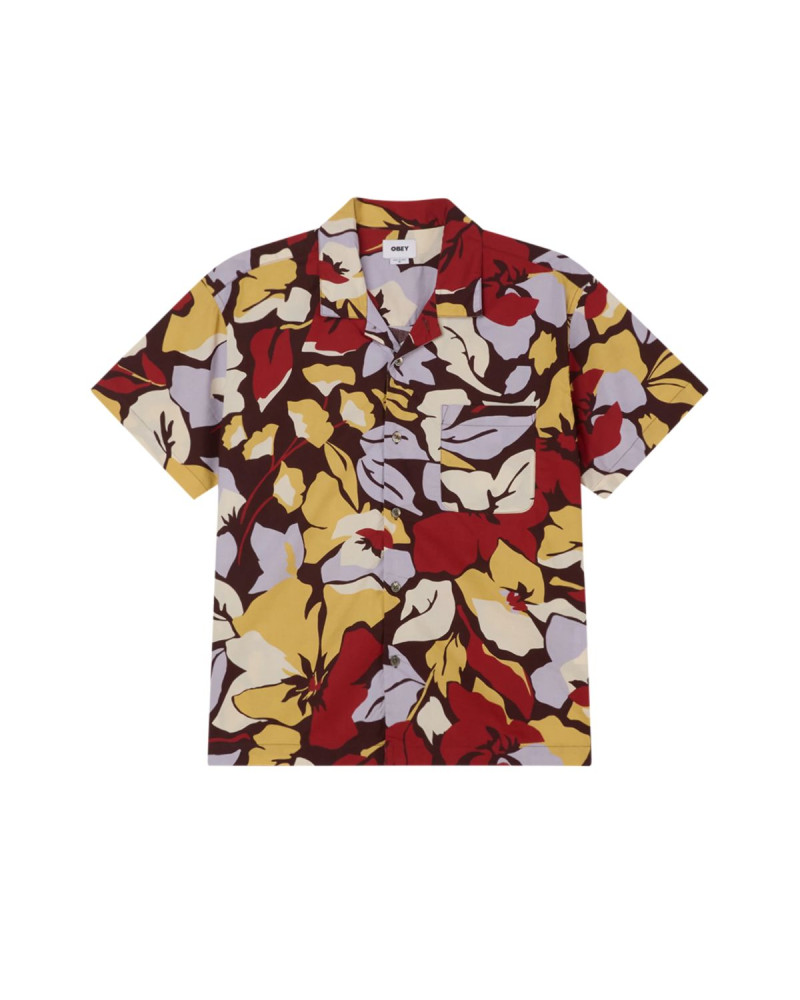 Obey Maxwell S/S Shirt Chocolate Multi
